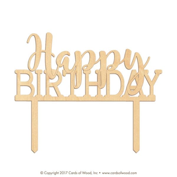 Wood Cake Toppers Weddings, Birthdays, Party | Cards of Wood