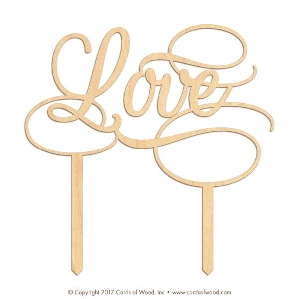 Wood Cake Toppers Weddings, Birthdays, Party | Cards of Wood